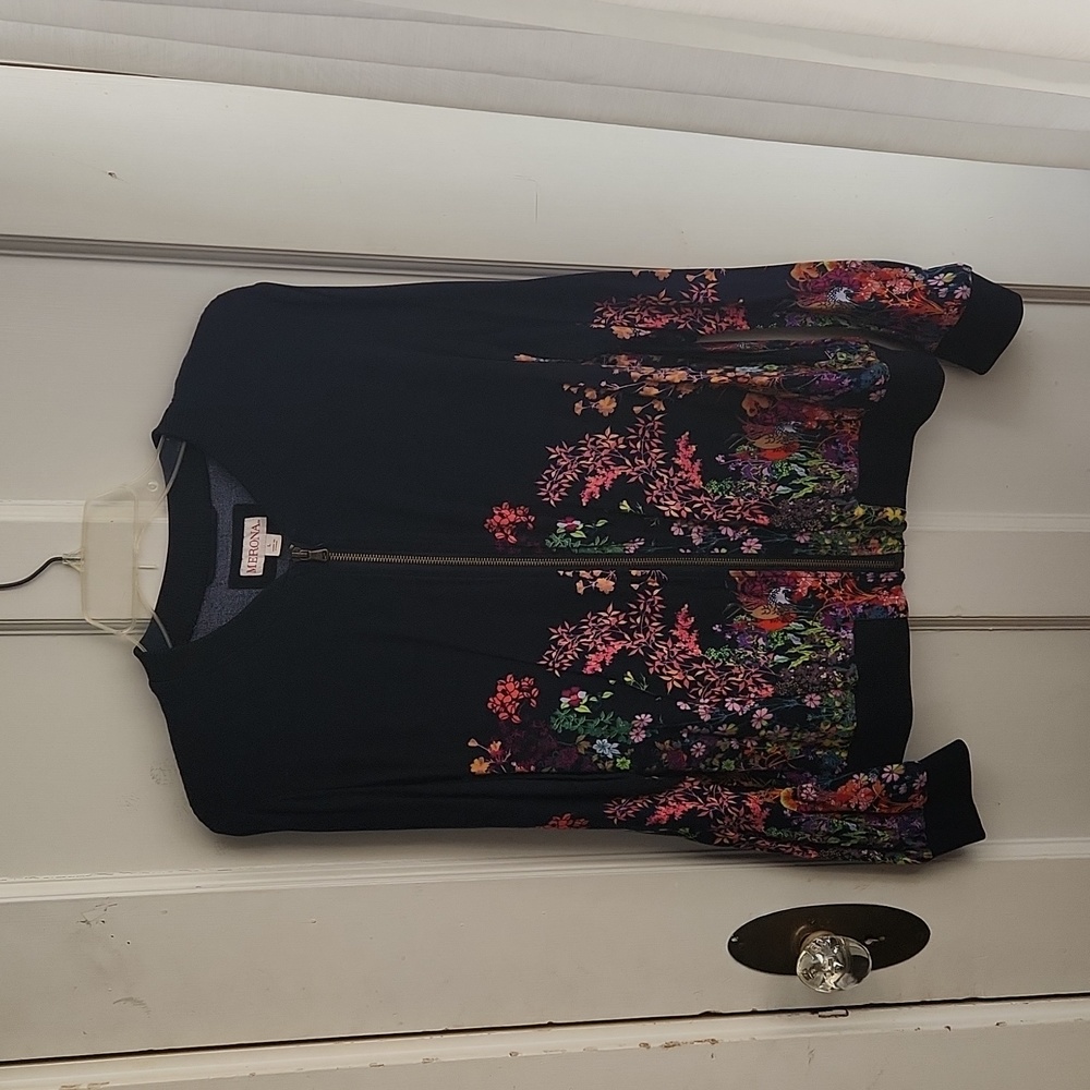 Merona floral lightweight jacket size L